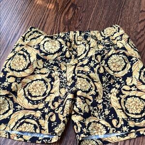 Versace kids size 12 Black and Gold Patterned Shorts